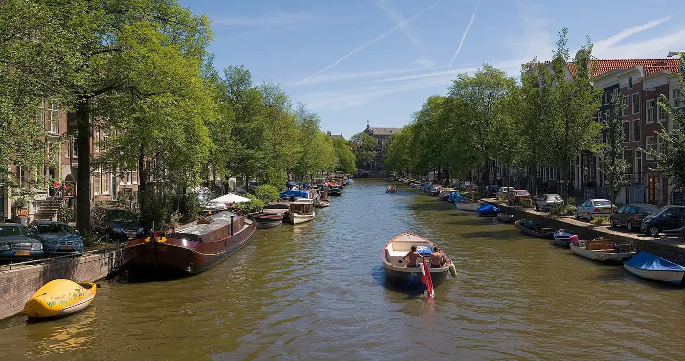 Canal houses along an Amsterdam canal