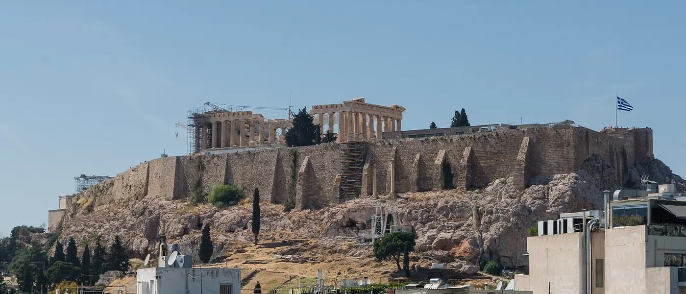 The Parthenon on the Acropolis hill in Athens