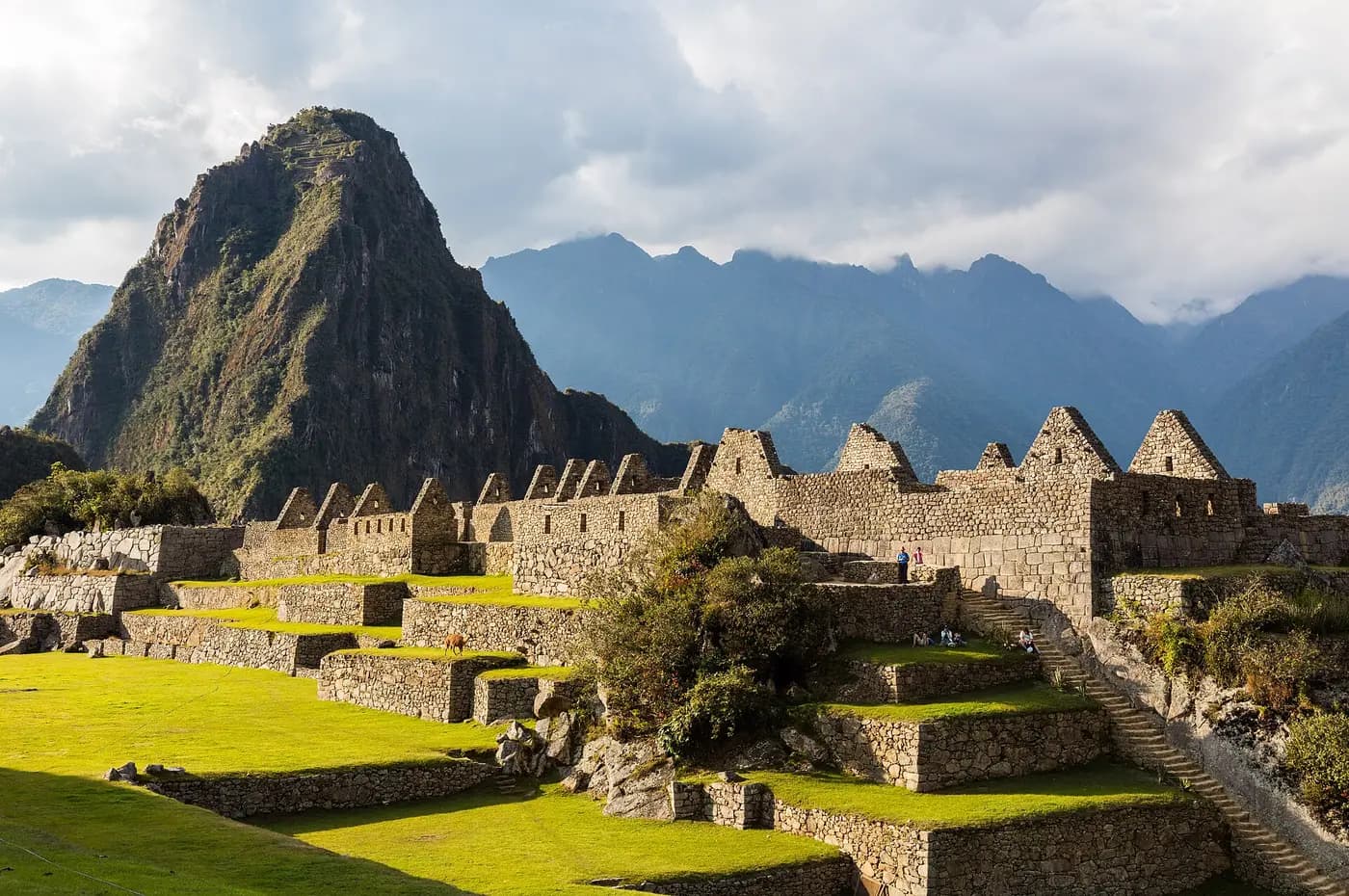 The Inca citadel of Machu Picchu on its mountain ridge