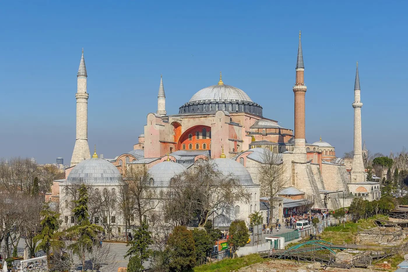 Hagia Sophia and its minarets in Istanbul