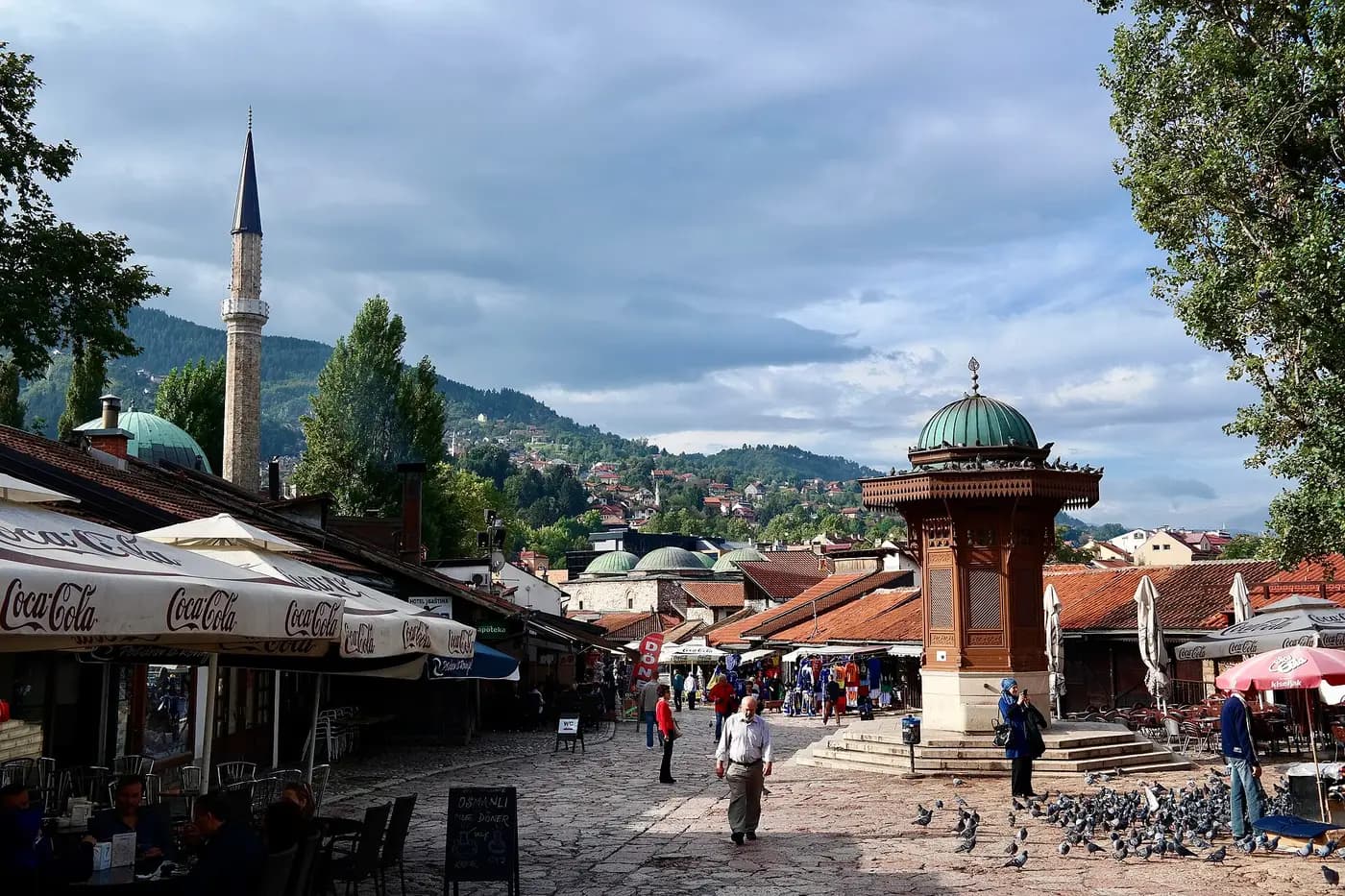 The Ottoman-era Baščaršija bazaar quarter in Sarajevo