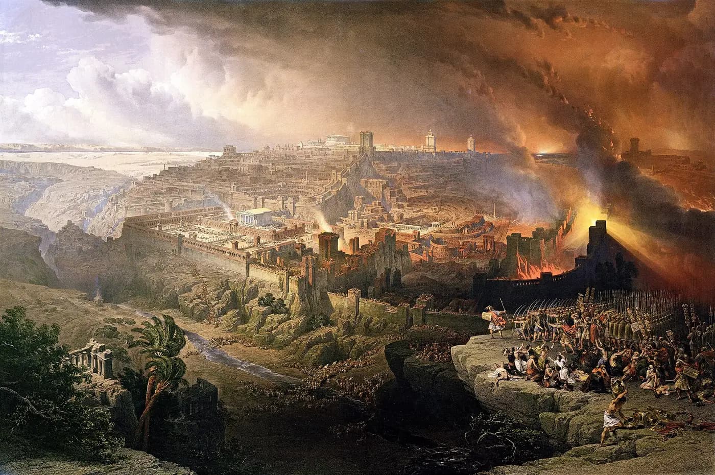 David Roberts's painting of the Roman destruction of Jerusalem and its Temple in AD 70