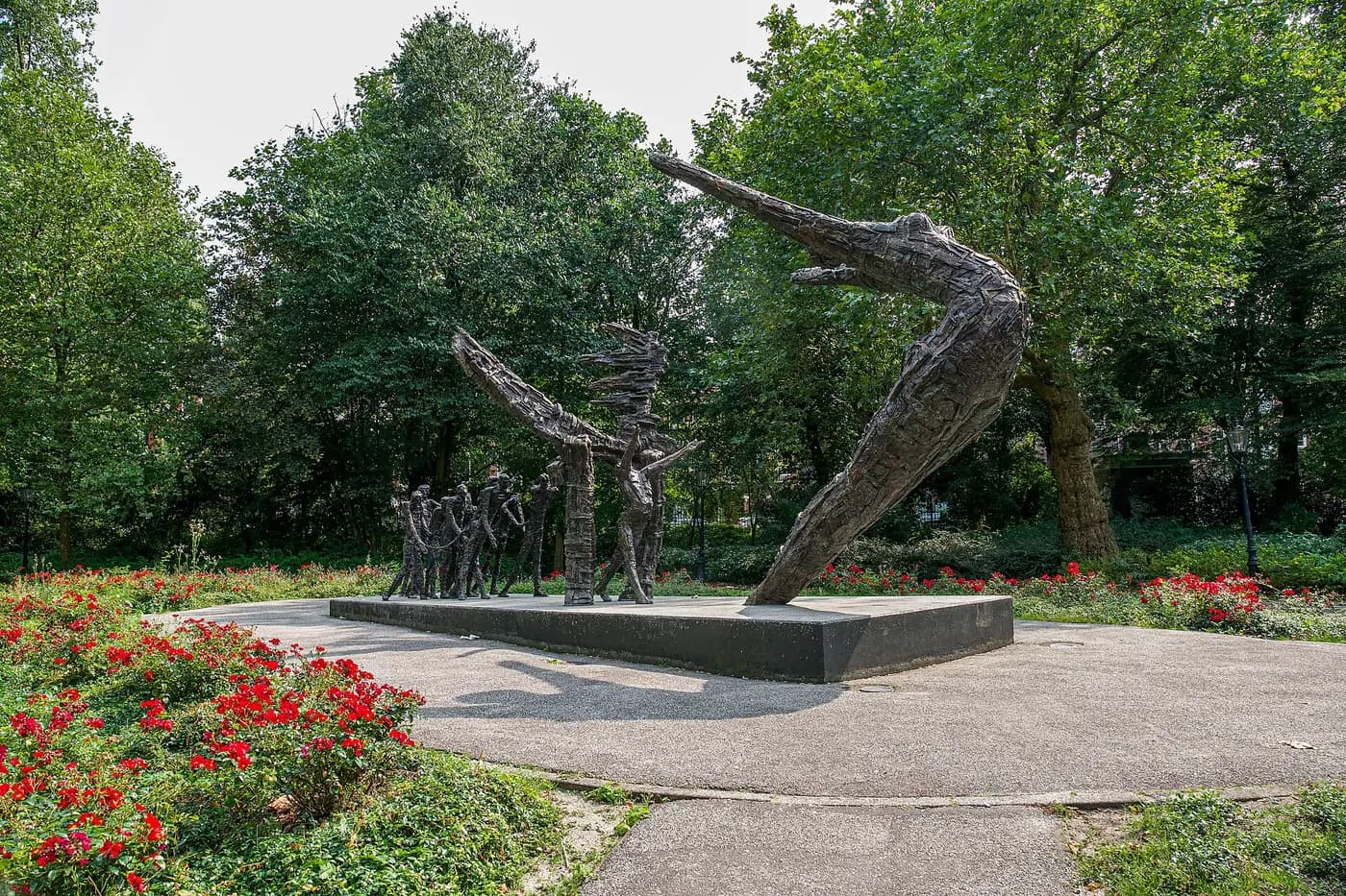 Erwin de Vries's bronze National Slavery Monument in Amsterdam's Oosterpark