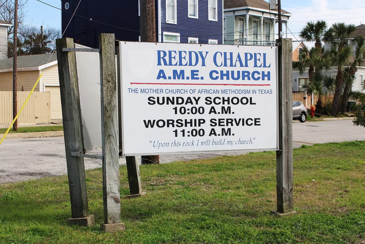 Reedy Chapel AME Church in Galveston, one of the places where General Order No. 3 was read