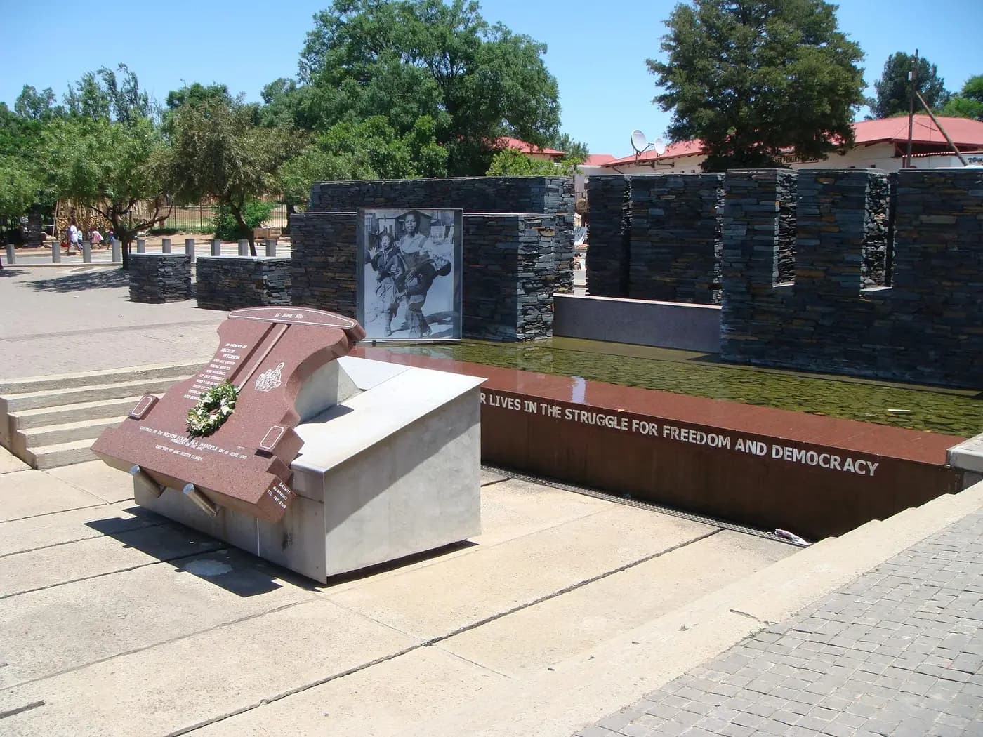 The Hector Pieterson Memorial in Soweto, marking where the 1976 student protest turned violent