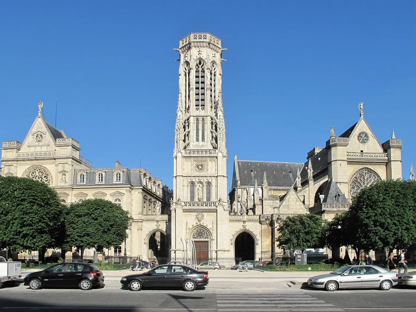 The Gothic church of Saint-Germain-l'Auxerrois and the matching town hall, opposite the Louvre