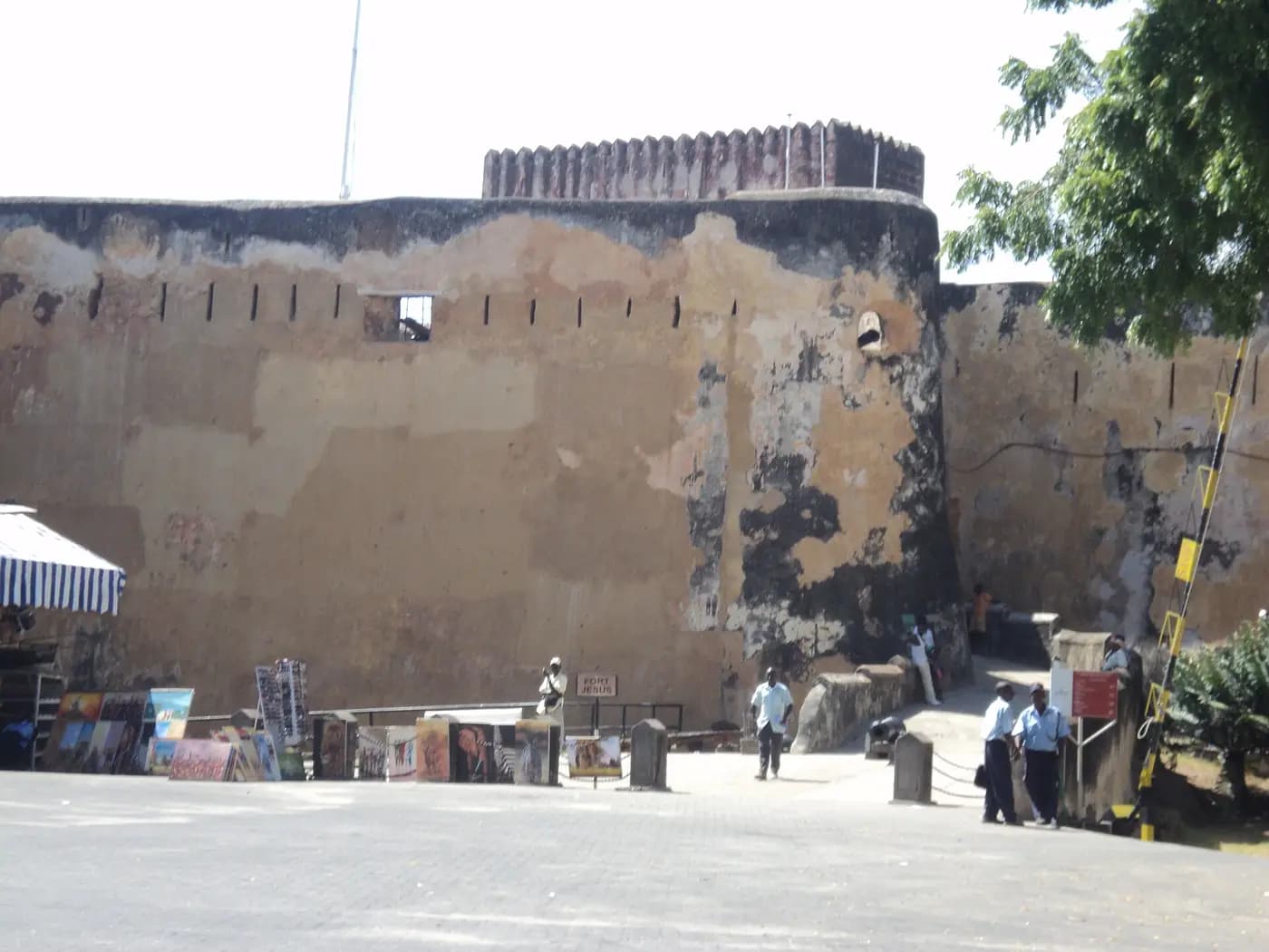 The coral-stone walls of Fort Jesus in Mombasa